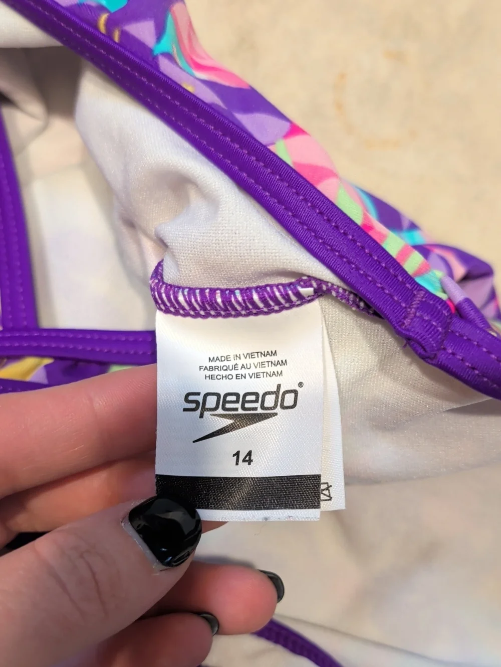 Speedo Girls Floral One Piece Swimsuit